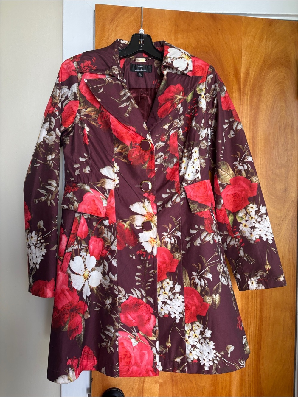 dennis basso Plum Gradient Coat in Deep Plum and Mauve